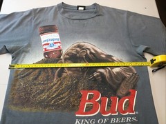 Vintage 90s Budweiser Anteater Anthill Double Sided T-Shirt T-Shirt XL Bud Beer