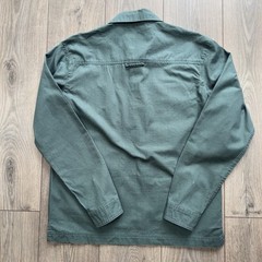 Seasalt Cornwall Fortune Ripstop Organic Cotton Shirt Placket Polo Small Green