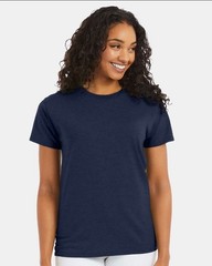 Hanes 5170 5XL EcoSmart Crewneck Short Sleeve Tee Pit to Pit 31″ Heather Navy