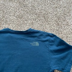 The North Face “Never Stop Exploring” Blue T-shirt Adult size Small Hike Cotton