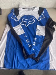 Fox Racing 180 Racing Mens Blue White Black Colorblock Lux Jersey Size 2XL New