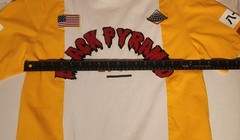 Black Pyramid Chris Brown Jersey T-Shirt Yellow White Japanese Patch Men’s Large