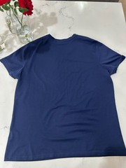 Lot of 2 Murano Men’s Large Slim Fit V-Neck Short Sleeve Tee White Navy Blue