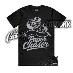 6 Cap and Gown Black Multi-Color Reflect Silver T Shirt Match PAPER