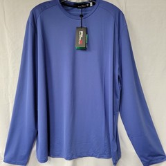 NWT $128 RLX Ralph Lauren Classic Fit Mesh Long Sleeve T Shirt Blue Size XL