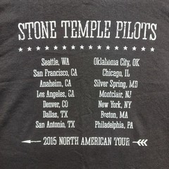 Stone Temple Pilots 2015 N.A. Tour Concert Shirt Official Merchandise Size XL