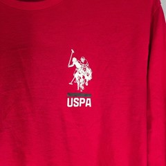 US Polo Assn Shirt Mens XL Red Long Sleeve USPA Big Logo Graphic Tee Pullover