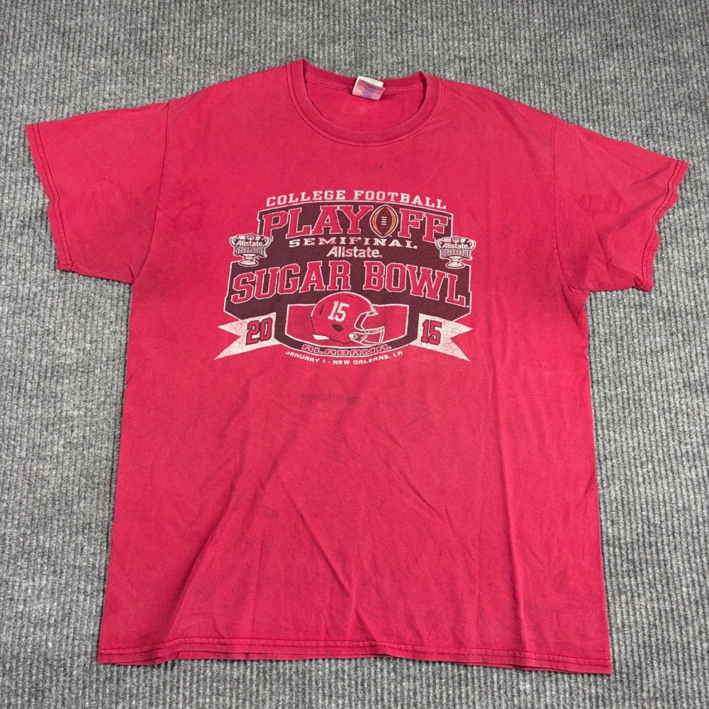 Gildan Shirt Mens L Alabama Crimson Tide Sugar Bowl College Football Playoff