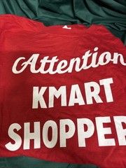 Vtg Kmart Shirt Mens 2xlRed Attention Kmart Shoppers Spellout Shopping Is Fun