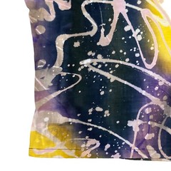 VTG Climate Colorful Tie Dye Scribble Art AOP Boxy T-Shirt L Single Stitch