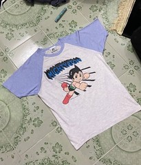 Vintage 90s Astro Boy Mighty Atom Shirt Bandai Tezuka Anime Raglan Baseball Tee