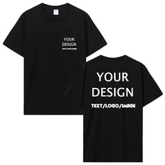 Custom Personalized Printed T-Shirt Logo Text Oversized Cotton Work Tee
