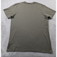 The North Face Mens Graphic T-Shirt Olive Green White Logo Cotton Blend Size L