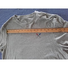 J.Crew Mens XL Gray Re-Imagined Cotton Oars Graphic Crewneck Tee Short Sleeve
