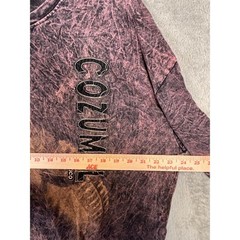 Mayan Flea Market Cozumel Mexico Marlin Acid Wash Tee Purple Mens XXL