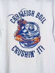 Academy Sports Mens White Crawfish Boil Graphic Tee Size Large
