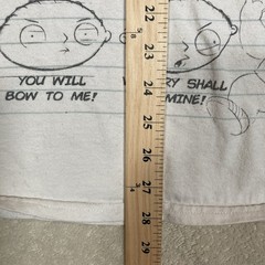 Liquid Blue Family Guy Shirt Mens 2XL XXL White Notepad Lined Paper Stewie Peter
