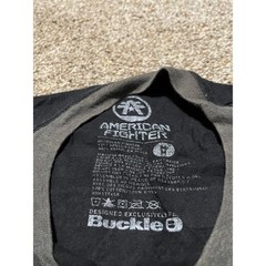 American Fighter Mens Black Olive Green Foil Graphic T-Shirt Buckle Exclusive M