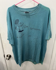 Vintage 90s BC Comic Hagar the Horrible Shirt Teal XL Anvil Authentic Pigment