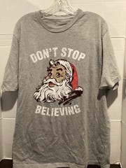Men’s Holiday Time Santa Claus Graphic T Shirt Size X Large 46-48