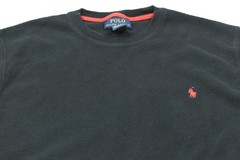 Polo Ralph Lauren Waffle-Knit Thermal Shirt Mens Medium Black Long Sleeve Crew