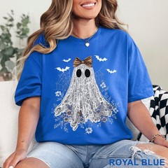 Halloween Lace Ghost Shirt, Cute Floral Ghost Shirt, Spooky Fall Floral, 203651