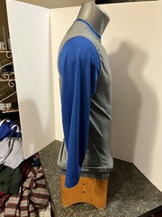Nike Dri-Fit Swingman Pro Combat Men’s T-shirt Blue Gray S Fitted Poly Spandex