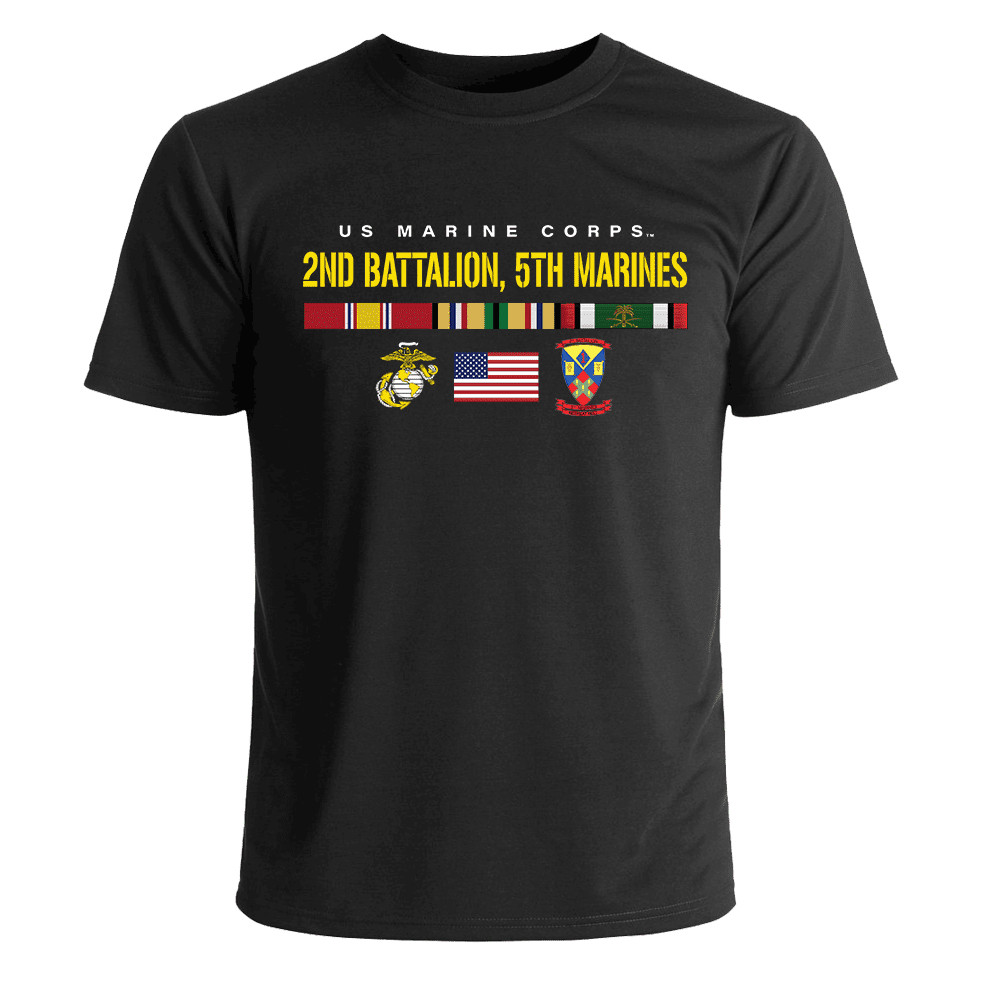 US Marine Corps 2nd Battalion, 5th Marines Desert Storm Veteran T-Shirt