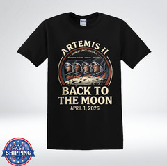 Artemis II Back To The Moon 2026 Shirt NASA Crew Astronaut Graphic T-Shirt