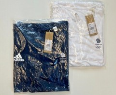 Adidas Training Shirt Team GB Olympic Jersey Gym White Blue XS S M L XL 2XL 3XL