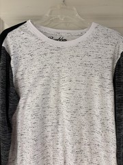 Brooklyn Cloth Men’s Long Sleeve Raglan Shirt Size Medium Space Dye Marled Gray