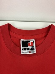 VTG Y2K Jnco Jeans Red Graphic T Shirt Men Size M Medium USA Made Cotton S/S EUC