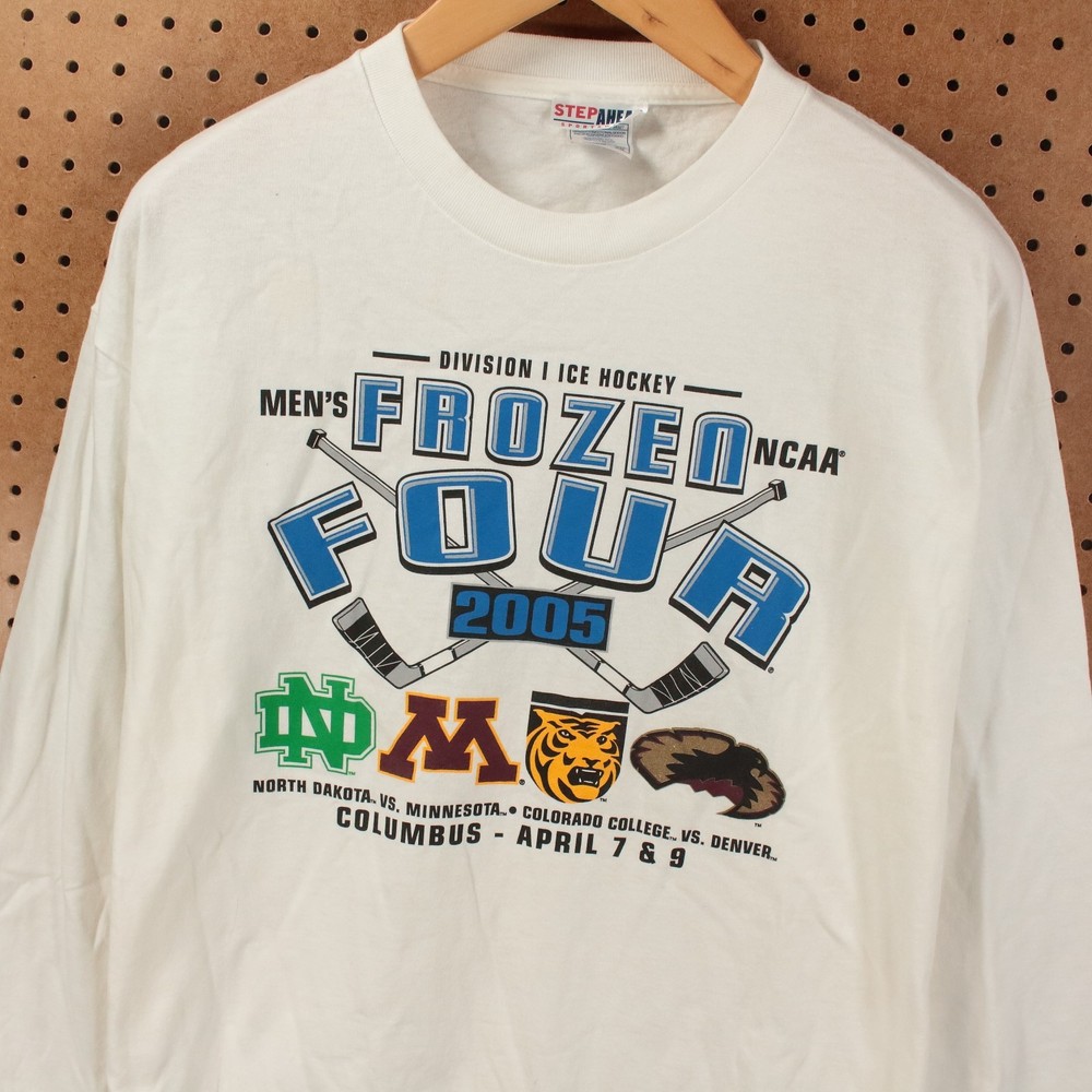 vtg y2k NCAA Frozen Four 2005 College hockey long sleeve t-shirt XL tag