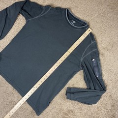 Kuhl Kommando Crew WildFibre Shirt Mens M Gray Zip Pocket Long Sleeve