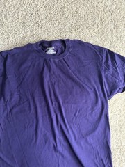 Champion shirt adult extra large 1XL purple short sleeve crewneck casual mens a2