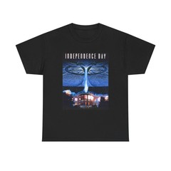Independence Day T shirt Retro Movie Poster Aliens Will Smith 90s Unisex