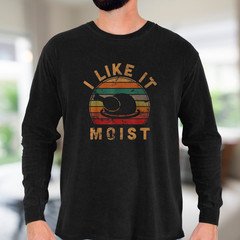 ‘I Like It Moist’ turkey Long Sleeve T-Shirt | retro harvest Thanksgiving Tee