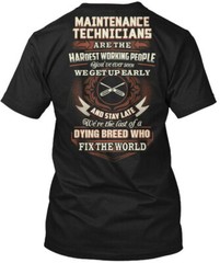 Machine washable Proud Maintenance Technician T-Shirt Made in USA Size S to 5XL