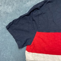 Tommy Hilfiger T Shirt Mens Multicolor Colorblock Flag Stripe Logo Summer Tee