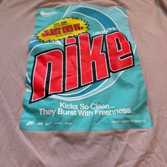 Nike Mens Large Pink Kicks So Clean Ultra Drip Graphic Loose Fit Crewneck