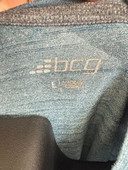 BCG Men’s Activewear Crew Neck Short Sleeve T-Shirt Blue Size Large Performance