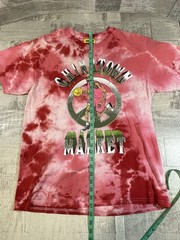 Chinatown Market Smiley Basketball Skeleton Men’s Large Red Tie Dye T-Shirt