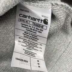Carhartt M Gray Relaxed Fit Henley Pocket Shirt Long Sleeve Knit Work Tee