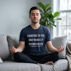 Mens Counting to Ten Only Makes It Premeditated T Shirt Funny Sarcastic Graphic
