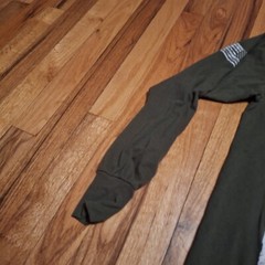 Rothco Shirt Mens Small Olive Green Long Sleeve Military Grunt Flag Veteran