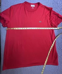 Lacoste Short Sleeve T Shirt 100% Cotton Men’s Size 3 X Red