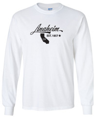 Anaheim California State T-Shirt Long Sleeve Graphic Tees Unisex Apparel Design