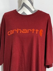 Carhartt Red Men 2XL Tshirt Original Fit Signature Logo Short Sleeve work Wear