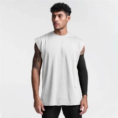 Mens Cotton Sleeveless T Shirt Tank Solid Blank Hot Summer Gym Cool Comfort US