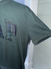 GAP Green Black Watch Plaid Short Sleeve Crew Neck Everyday Tee T-Shirt XXL